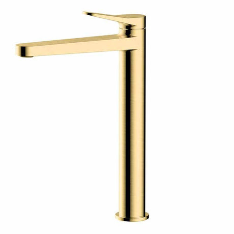 RAK Petit Round Tall Basin Mixer - Brushed Gold - RAKPER3003G