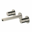 Rak Petit Round Wall Mounted 3 Hole Basin Mixer - Brushed Nickel - RAKPER3010N