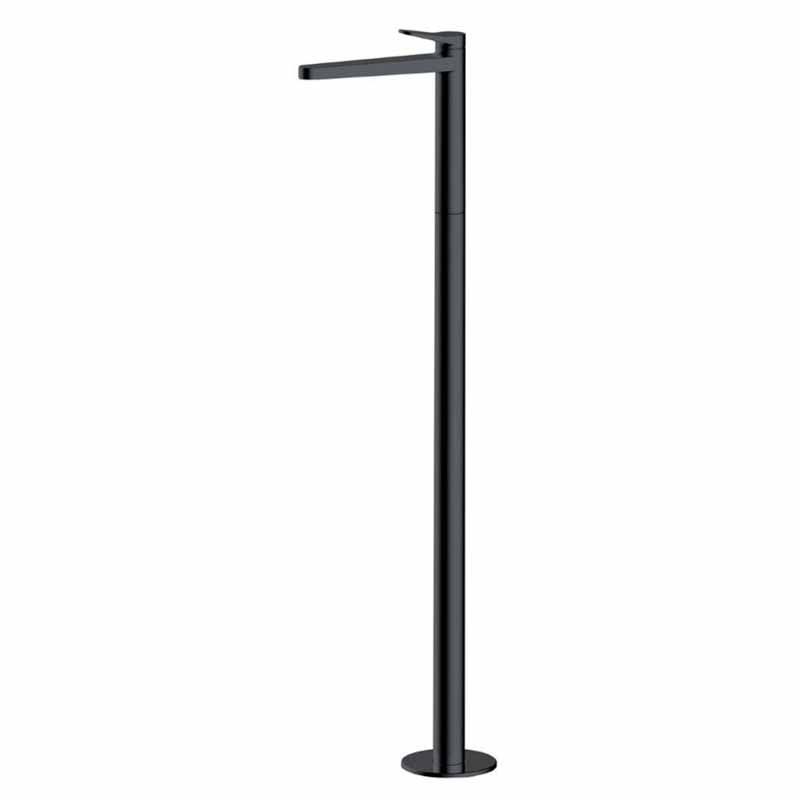 Rak Petit Round Floor Standing Wash Basin Mixer - Matt Black - RAKPER3030B - TAP 'N' SHOWER