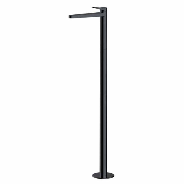 Rak Petit Round Floor Standing Wash Basin Mixer - Matt Black - RAKPER3030B - TAP 'N' SHOWER