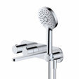Rak Petit Round Wall Mounted Thermostatic Bath Shower Mixer Dual Outlet - Chrome - RAKPER3306C