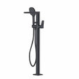Rak Petit Square Floor Standing Bath Shower Mixer - Matt Black - RAKPES3014B