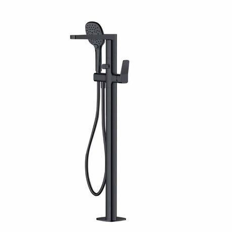 Rak Petit Square Floor Standing Bath Shower Mixer - Matt Black - RAKPES3014B