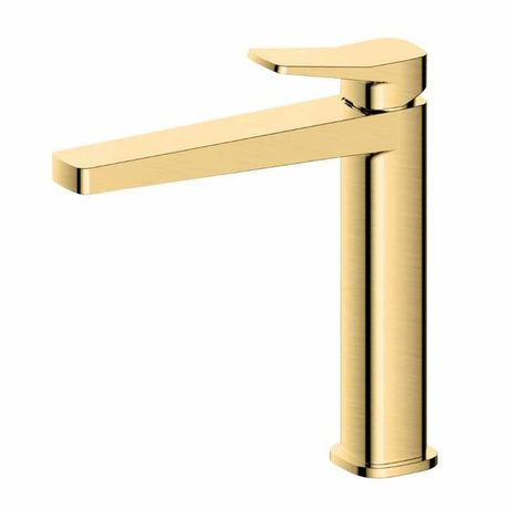 Rak Petit Square Mid Height Basin Mixer Tap - Brushed Gold - RAKPES3016G
