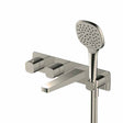 Rak Petit Square Wall Mounted Thermostatic Bath Shower Mixer 2 Outlets - Brushed Nickel - RAKPES3306N