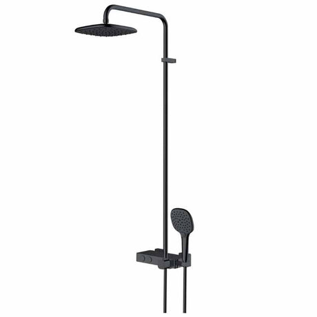 Rak Petit Square Shower Column - Matt Black - RAKPES6001B