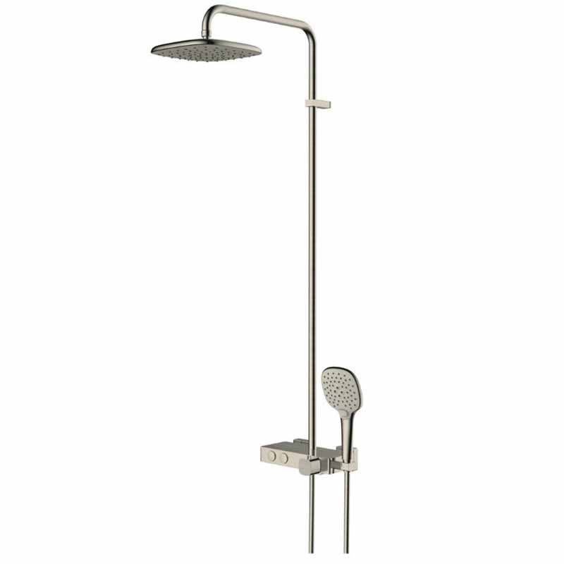 Rak Petit Square Shower Column - Brushed Nickel - RAKPES6001N