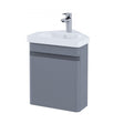 RAK Resort Wall Hung Corner Vanity Unit 450mm - Matt Grey - RAKRSTWBC45603