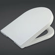 Rak-Resort Quick Release Soft Close Urea Toilet Seat & Cover for Rimless Pans - White - RAKSEAT011