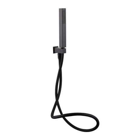 RAK Square Shower Handset With Hose and Bracket - Black - RAKSHW4003B
