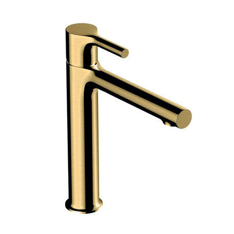 RAK Sorrento Mid Height Basin Mixer Tap - Brushed Gold - RAKSOR3016G