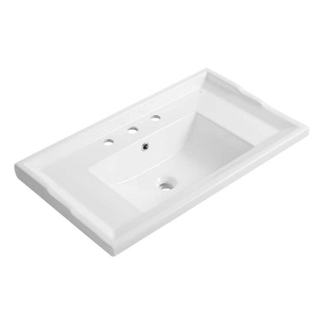 RAK Washington Drop in Basin with 3 Tap Holes 800mm - Alpine White - RAKWTN80BAS3