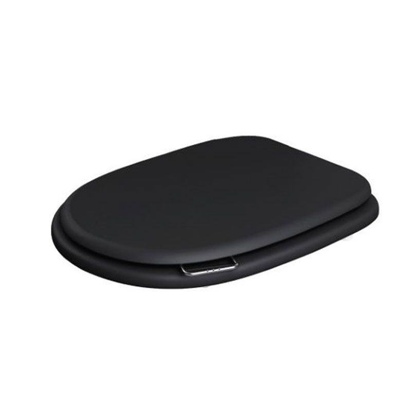 RAK Washington Soft Close Wood Toilet Seat and Cover - Matt Black - RAKWTNSEAT504