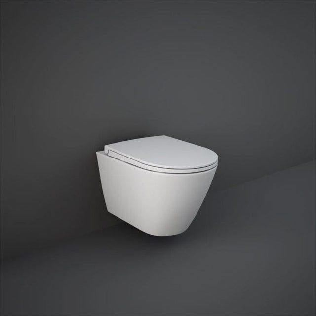RAK Feeling Rimless Wall Hung Pan - Matt White - RST23500A
