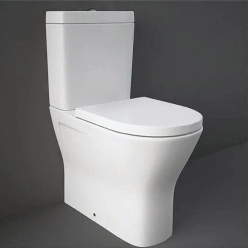 RAK Resort Maxi Close Coupled Fully Back to Wall Toilet Pan - White - RSTBTWPAN-MX