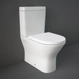 RAK Resort Mini Close Coupled Fully Back to Wall Toilet Pan - White - RSTBTWPAN-MI