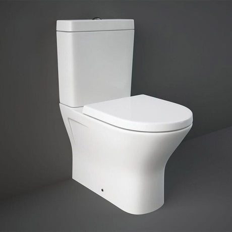 RAK Resort Mini Close Coupled Fully Back to Wall Toilet Pan - White - RSTBTWPAN-MI
