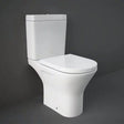 RAK Resort Mini Close Coupled Full Access Open Back Toilet Pan - White - RSTPAN-MI
