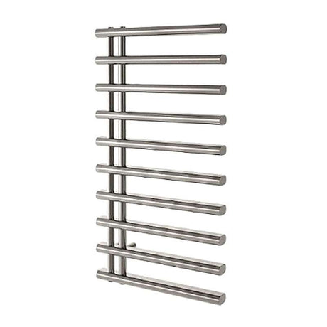 Radox Linx 1150mm H designer heated towel rail in black pearl anthracite with horizontal bars for modern bathrooms