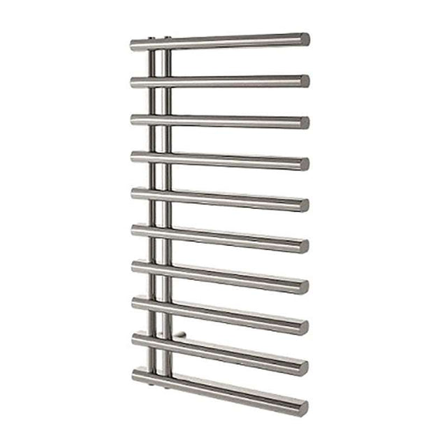 Radox Linx 1150mm H designer heated towel rail in black pearl anthracite with horizontal bars for modern bathrooms
