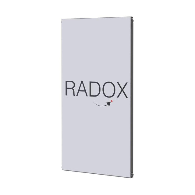 Radox Quartz Coloured Glass 800mm high by 560mm wide designer vertical radiator in sleek modern style