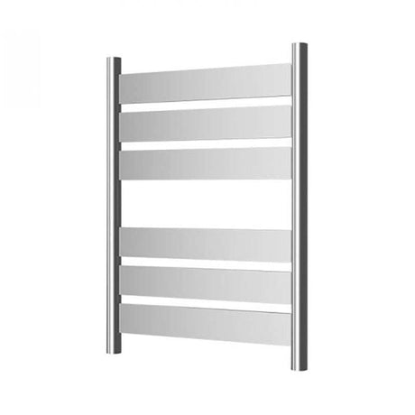 Radox Apollo 700mm H chrome designer heated towel rail with horizontal bars and modern finish