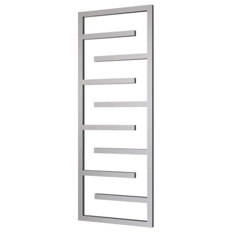 Radox Aztec 1615mm H chrome heated towel rail with modern geometric design
