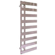 Radox Dora 1235mm H x 500mm W Chrome heated towel rail with modern horizontal bars and sleek design