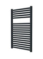 Radox Hercules matt black heated towel rail 800mm height by 542mm width designer rail