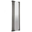 Radox Image D 1500mm high textured black vertical designer radiator with modern sleek design