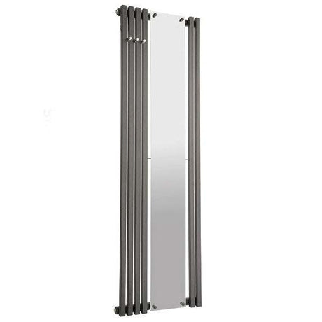 Radox Image D 1500mm high textured black vertical designer radiator with modern sleek design