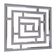 Radox Maze 690mm H chrome square heated towel rail with modern geometric design