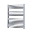 Radox Premier 800mm H chrome curved heated towel rail for modern bathrooms
