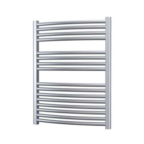 Radox Premier 800mm H chrome curved heated towel rail for modern bathrooms