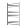Radox Quebis 610mm H chrome heated towel rail with modern horizontal bars for bathroom use