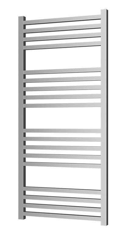 Radox Quebis 1100mm H black pearl designer heated towel rail with contemporary horizontal bars