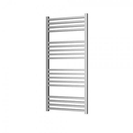 Radox Quebis chrome heated towel rail 1100mm height x 500mm width designer bathroom radiator