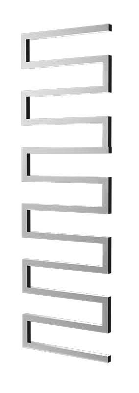 Radox Serpentine 1570mm high chrome designer towel rail with modern serpentine design