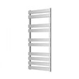 Radox Torro 1170mm H chrome designer heated towel rail with modern horizontal bars