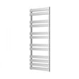 Radox Torro 1440mm H chrome designer heated towel rail with modern horizontal bars