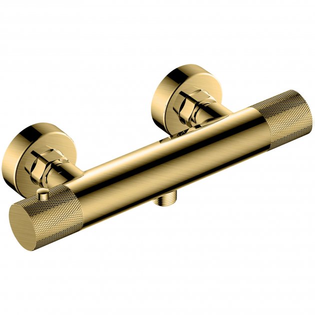 RAK Amalfi Wall Mounted Exposed Thermostatic Bar Valve - Brushed Gold - RAKAMA3303G