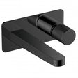 RAK Amalfi Wall Mounted Basin Mixer with Back Plate - Matt Black - RAKAMA3007B