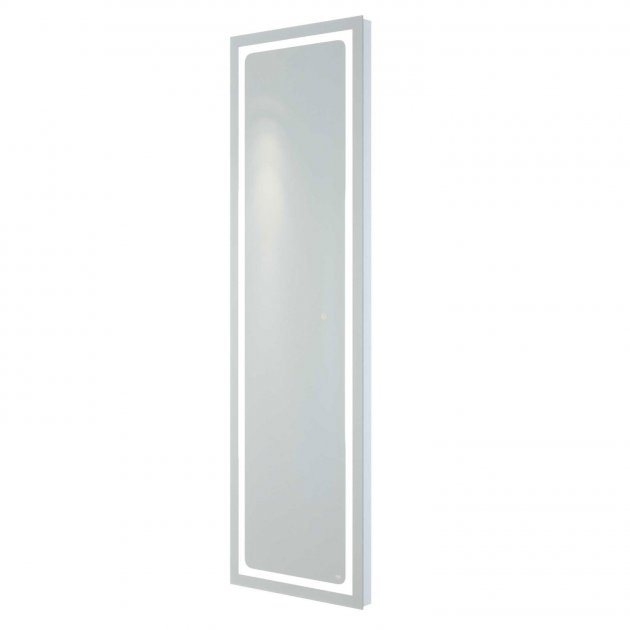 RAK Aquarius Illuminated Portrait Tall Dress LED Mirror with Demister Pad and Switch 1400mm High x 420mm Wide - Mirrored - RAKAQU5001