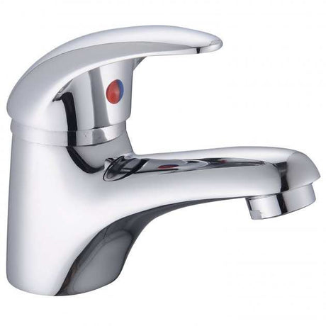 RAK Basic Small Manual Mono Basin Mixer Tap with Clicker Waste - Chrome - RAKBAS3002