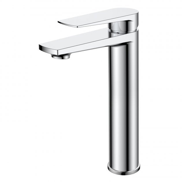 RAK Blade Modern Tall Mono Deck Mounted Basin Mixer Tap - Chrome - RAKBLD3003