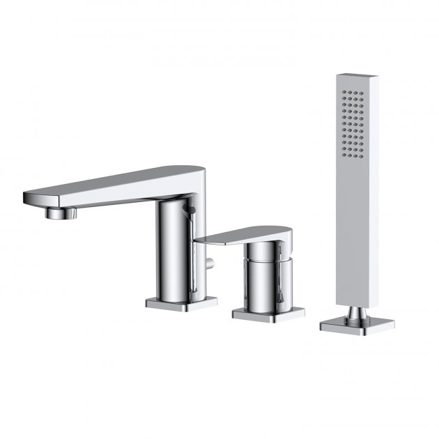 RAK Blade Deck Mounted 3-Hole Bath Shower Mixer Tap - Chrome - RAKBLD3012