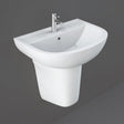 Rak Compact Semi Pedestal For 46cm & 55cm Basin - COMHPED