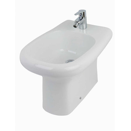RAK Modern Compact 1 Tap Hole Back to Wall Bidet 510mm Projection - White - GBTWBIDWO