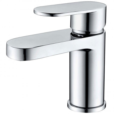 RAK Compact Clicker Waste Eco Round Mono Basin Mixer Tap - Chrome - RAKCOM3001S
