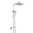 RAK Modern Square Cool Touch Fixed Head Thermostatic Bar Mixer Shower with Shower Kit - Chrome - RAKSHW6012